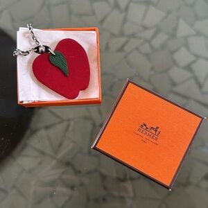 Vintage Hermès Apple Bag Charm With Box